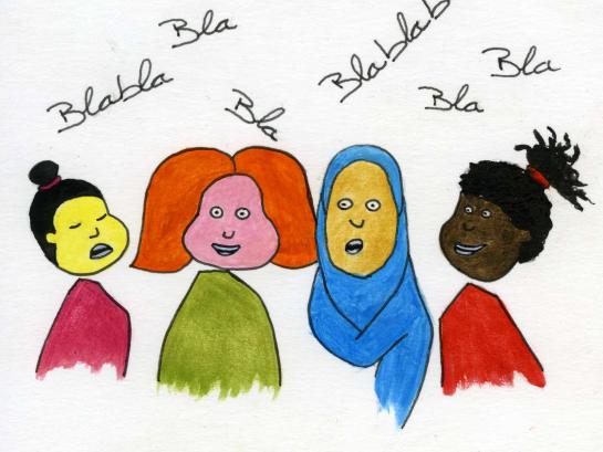tekening mama-groep
